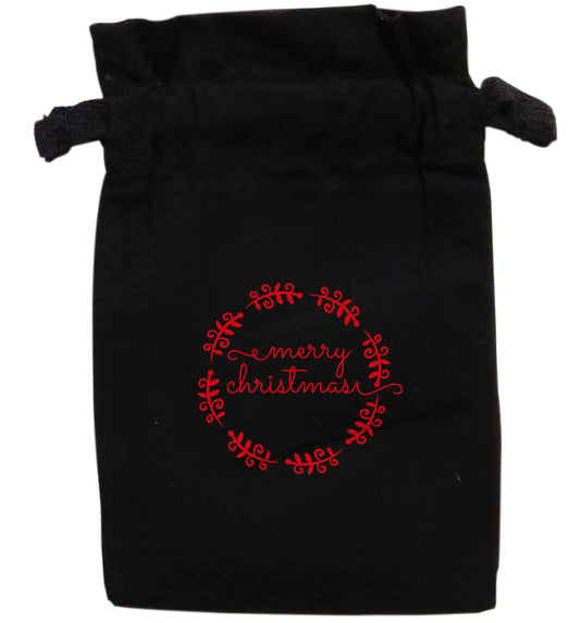 Merry christmas | XS - L | Pouch / Drawstring bag / Sack | Organic Cotton | Bulk discounts available!