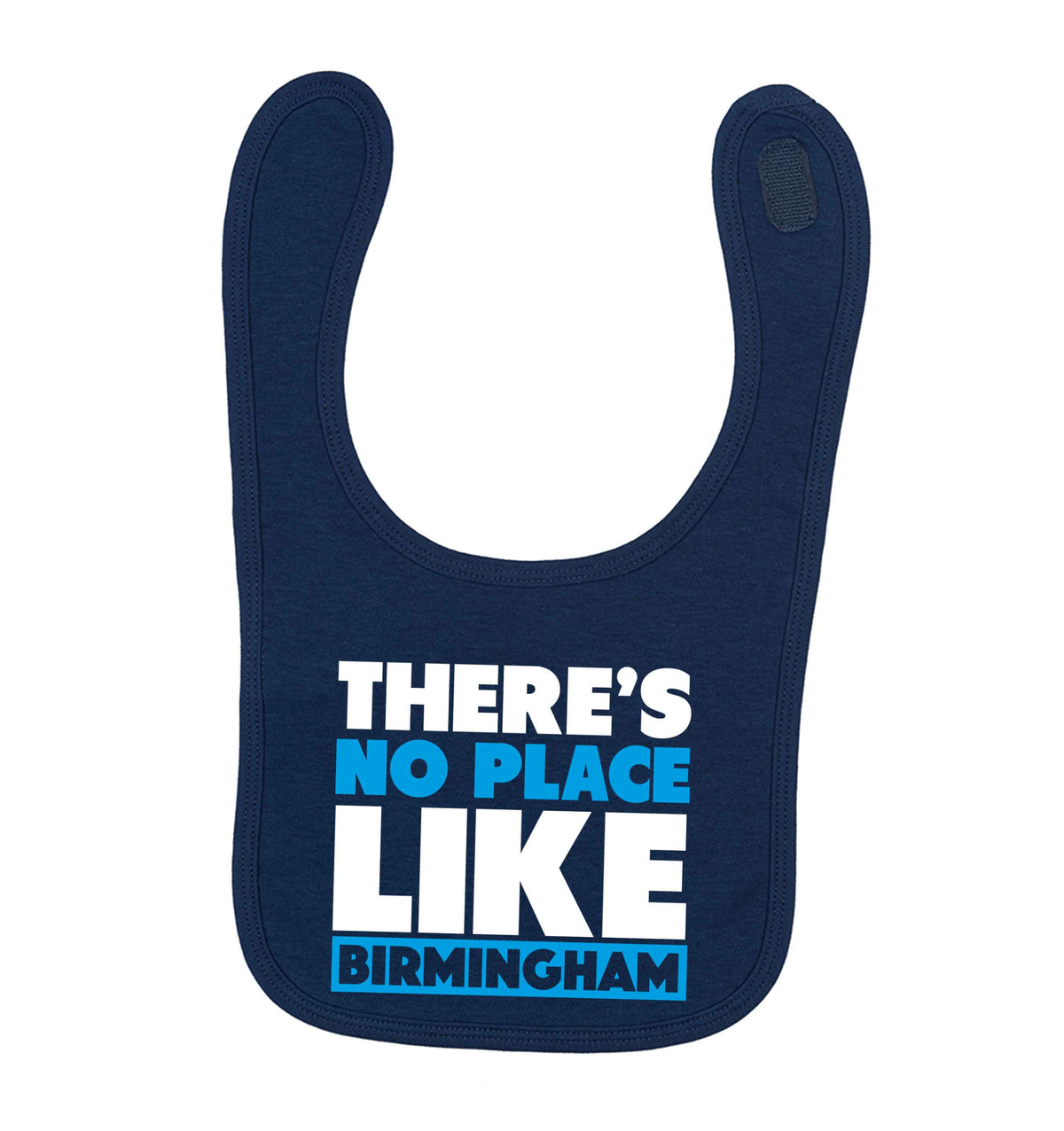 There's no place like Birmingham navy baby bib