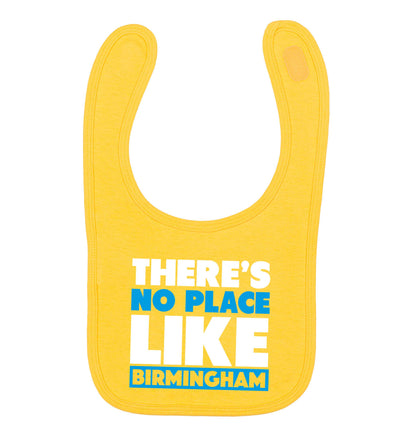 There's no place like Birmingham yellow baby bib