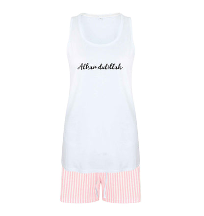 alhamdulillah size XL women's pyjama shorts set in pink 