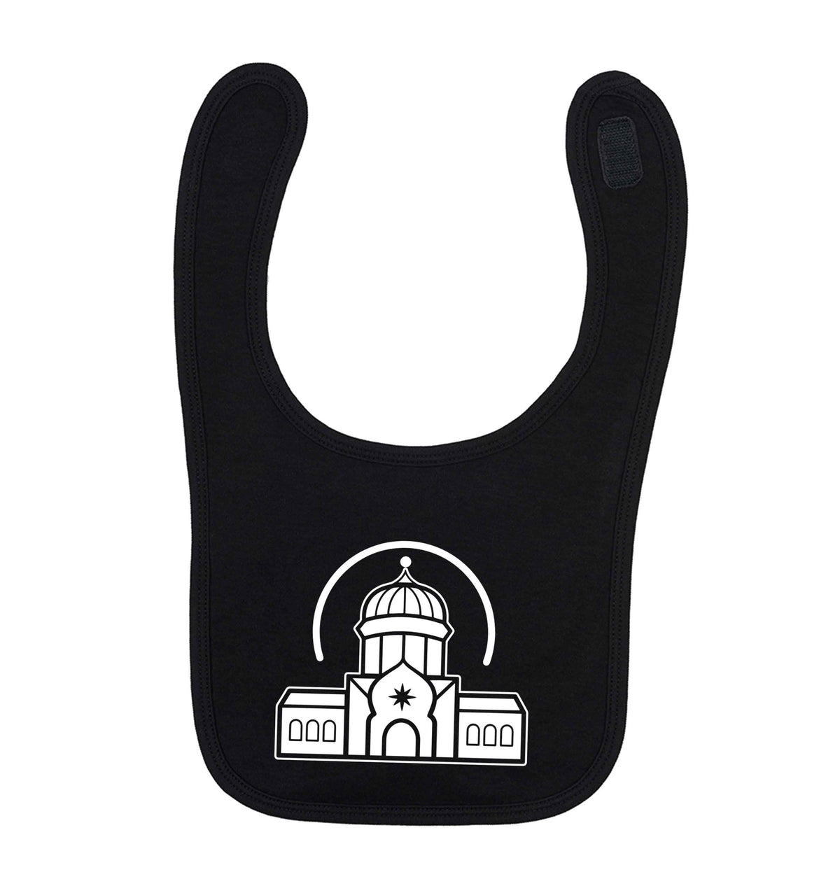 mosque masjid black baby bib