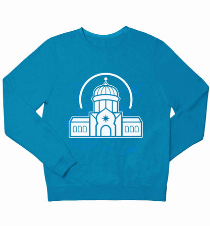 mosque masjid children's blue sweater 12-13 Years