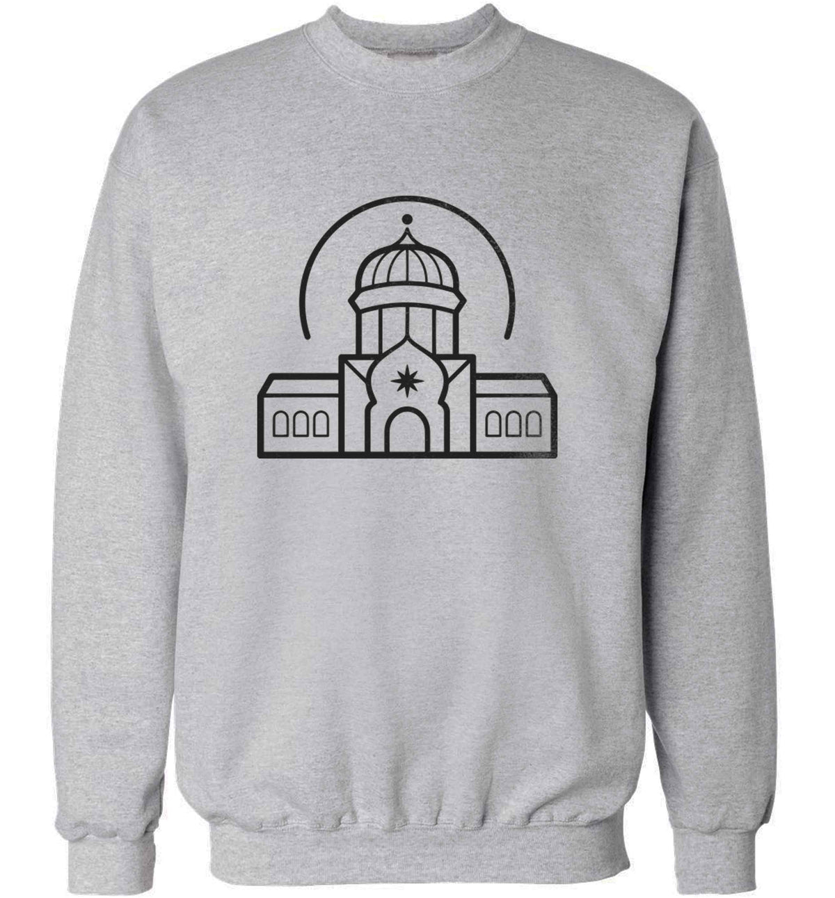 mosque masjid adult's unisex grey sweater 2XL