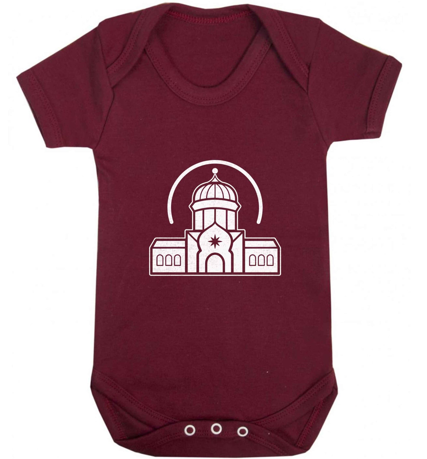 mosque masjid baby vest maroon 18-24 months