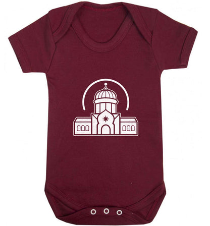 mosque masjid baby vest maroon 18-24 months