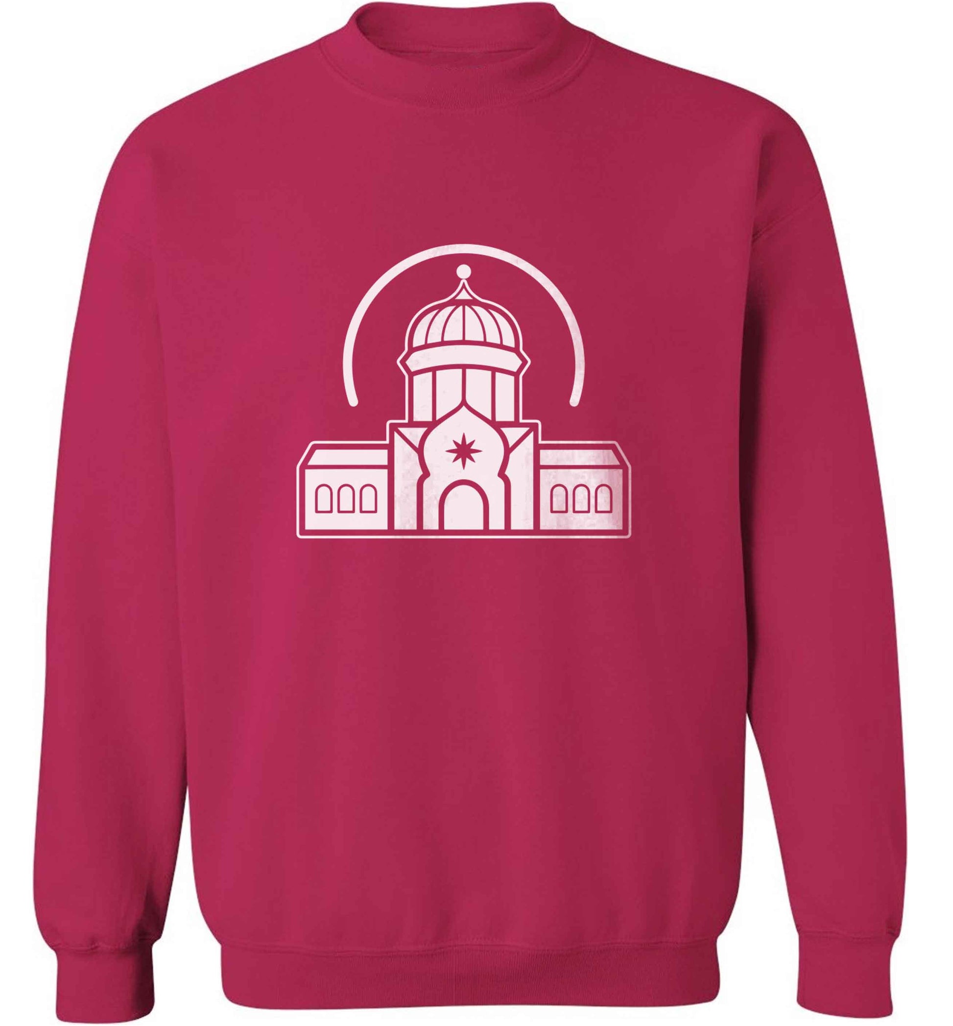 mosque masjid adult's unisex pink sweater 2XL
