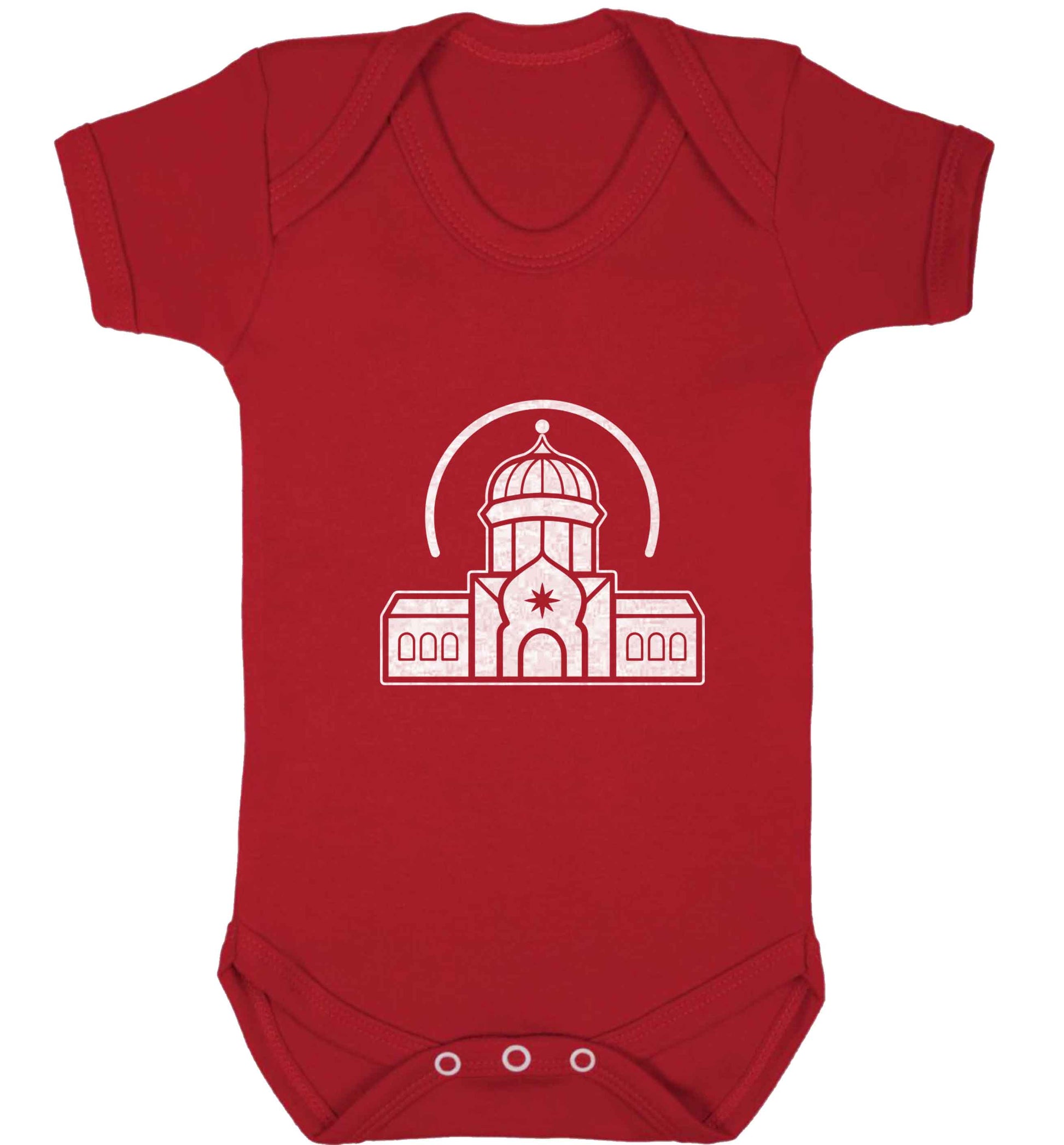 mosque masjid baby vest red 18-24 months