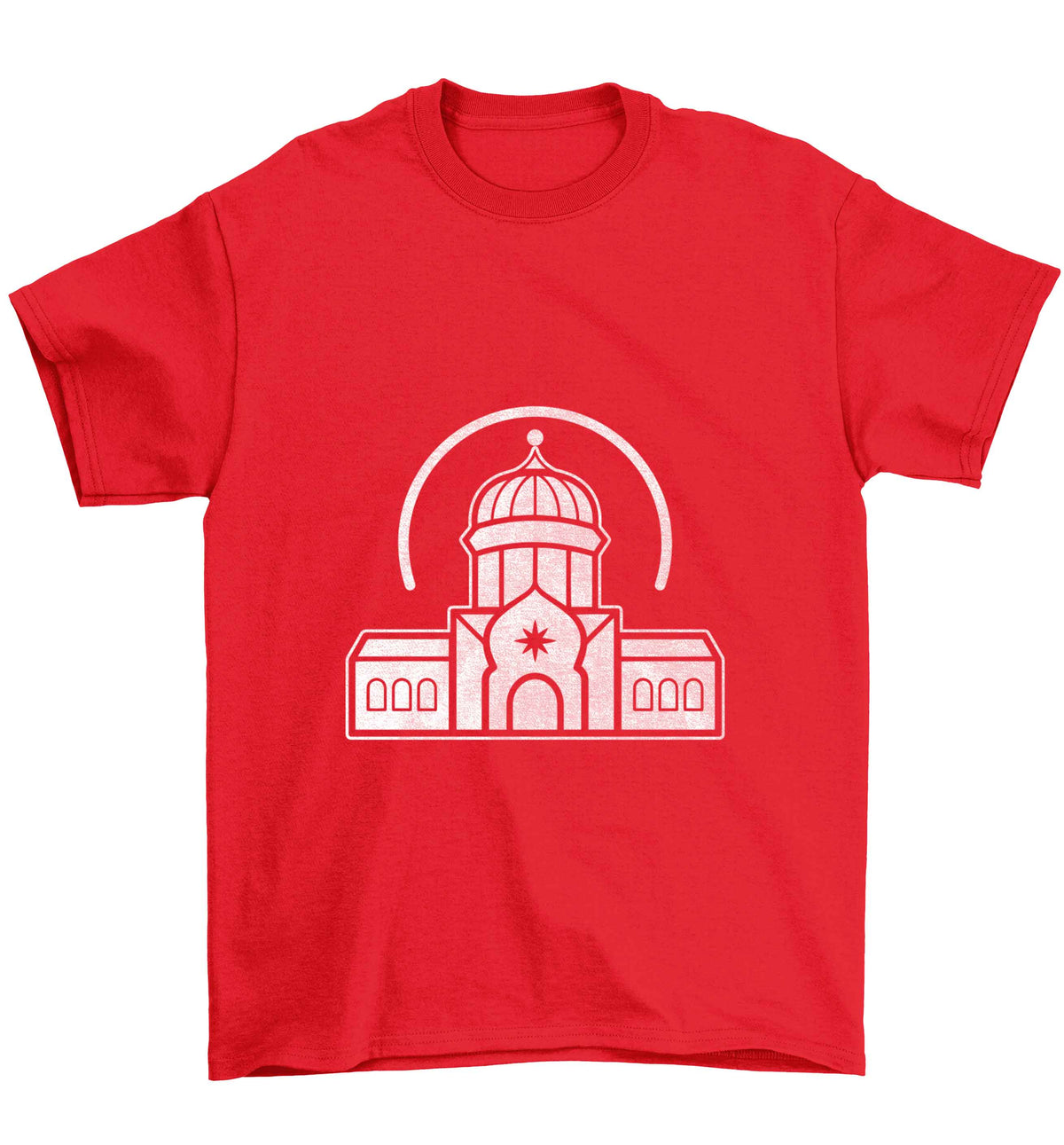 mosque masjid Children's red Tshirt 12-13 Years