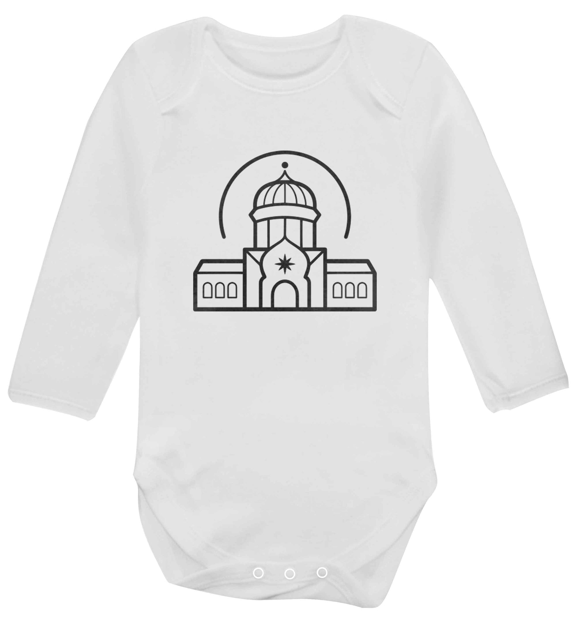mosque masjid baby vest long sleeved white 6-12 months