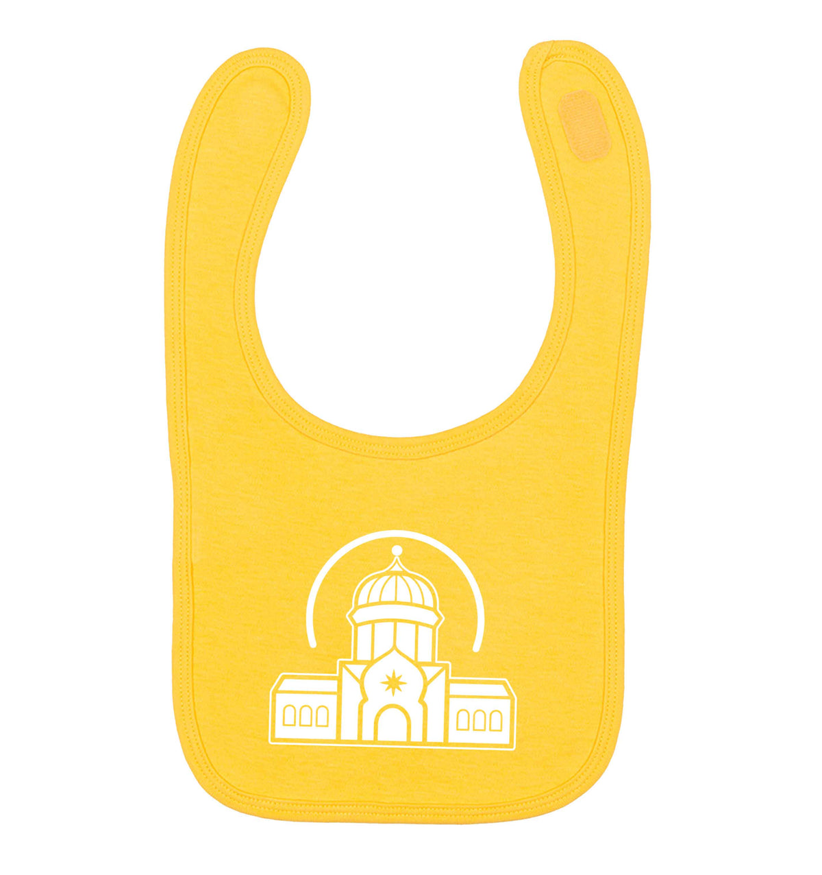 mosque masjid yellow baby bib
