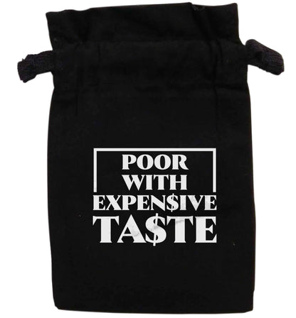 Poor with expensive taste | XS - L | Pouch / Drawstring bag / Sack | Organic Cotton | Bulk discounts available!
