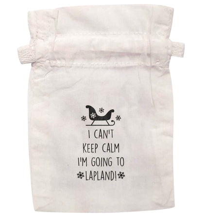 I can't keep calm I'm going to Lapland | XS - L | Pouch / Drawstring bag / Sack | Organic Cotton | Bulk discounts available!
