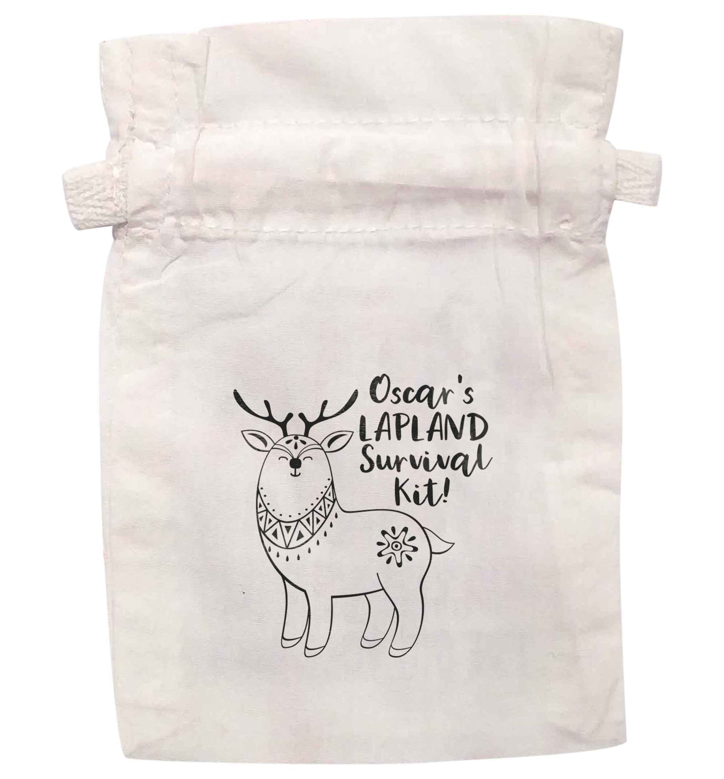 Personalised Lapland Survival Kit | XS - L | Pouch / Drawstring bag / Sack | Organic Cotton | Bulk discounts available!