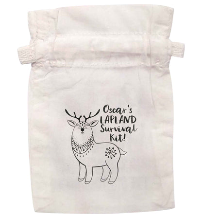 Personalised Lapland Survival Kit | XS - L | Pouch / Drawstring bag / Sack | Organic Cotton | Bulk discounts available!