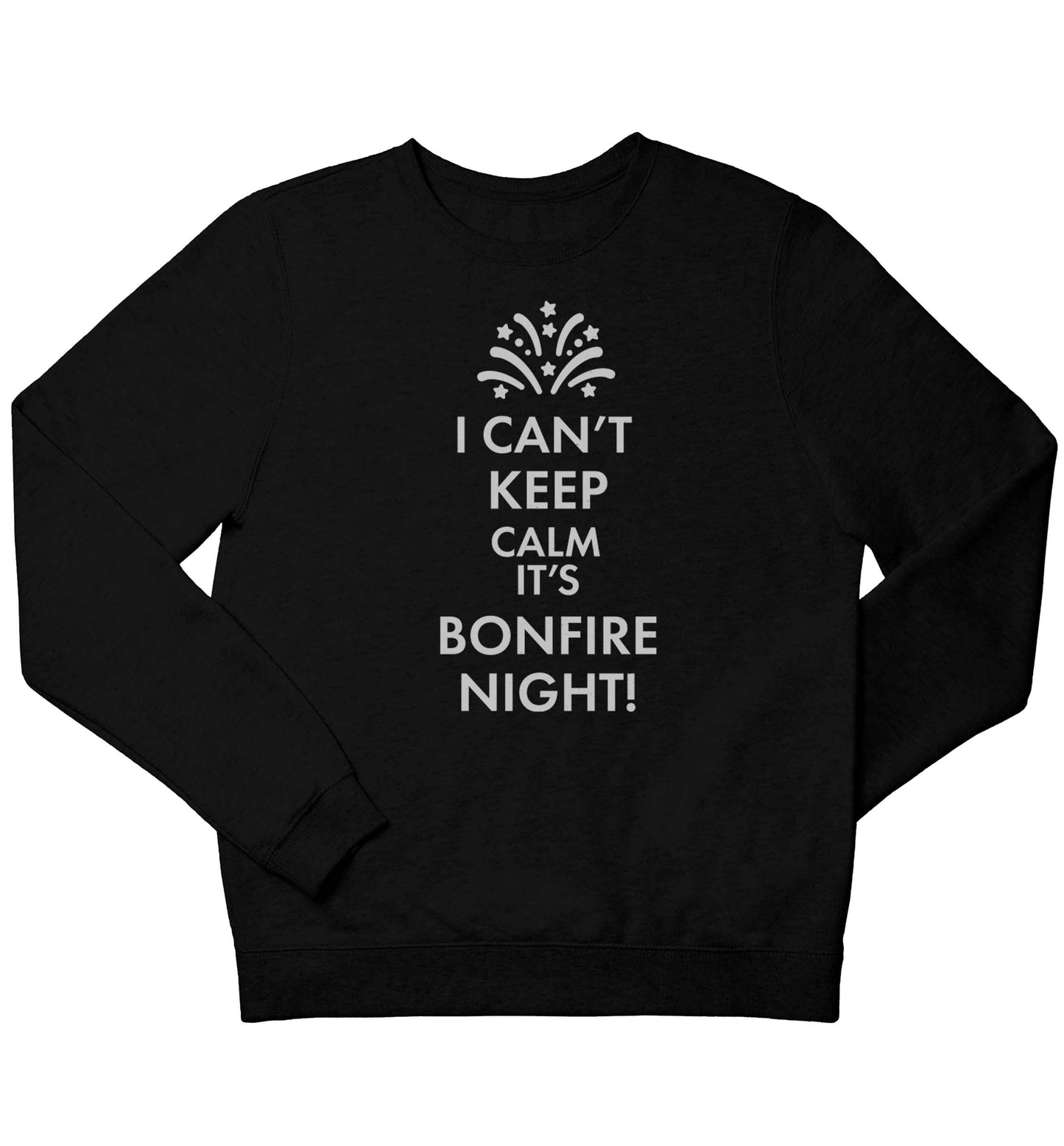 I can't keep calm its bonfire night children's black sweater 12-13 Years
