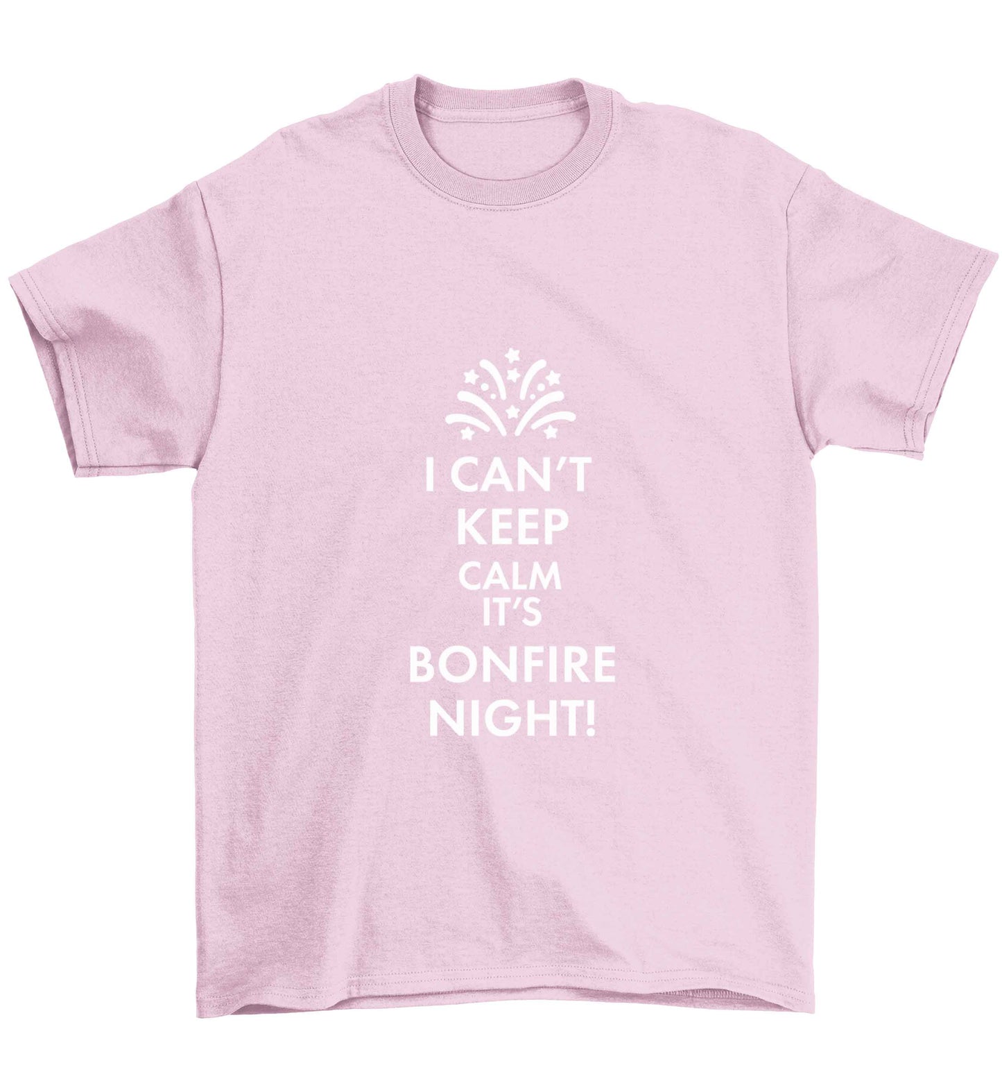 I can't keep calm its bonfire night Children's light pink Tshirt 12-13 Years