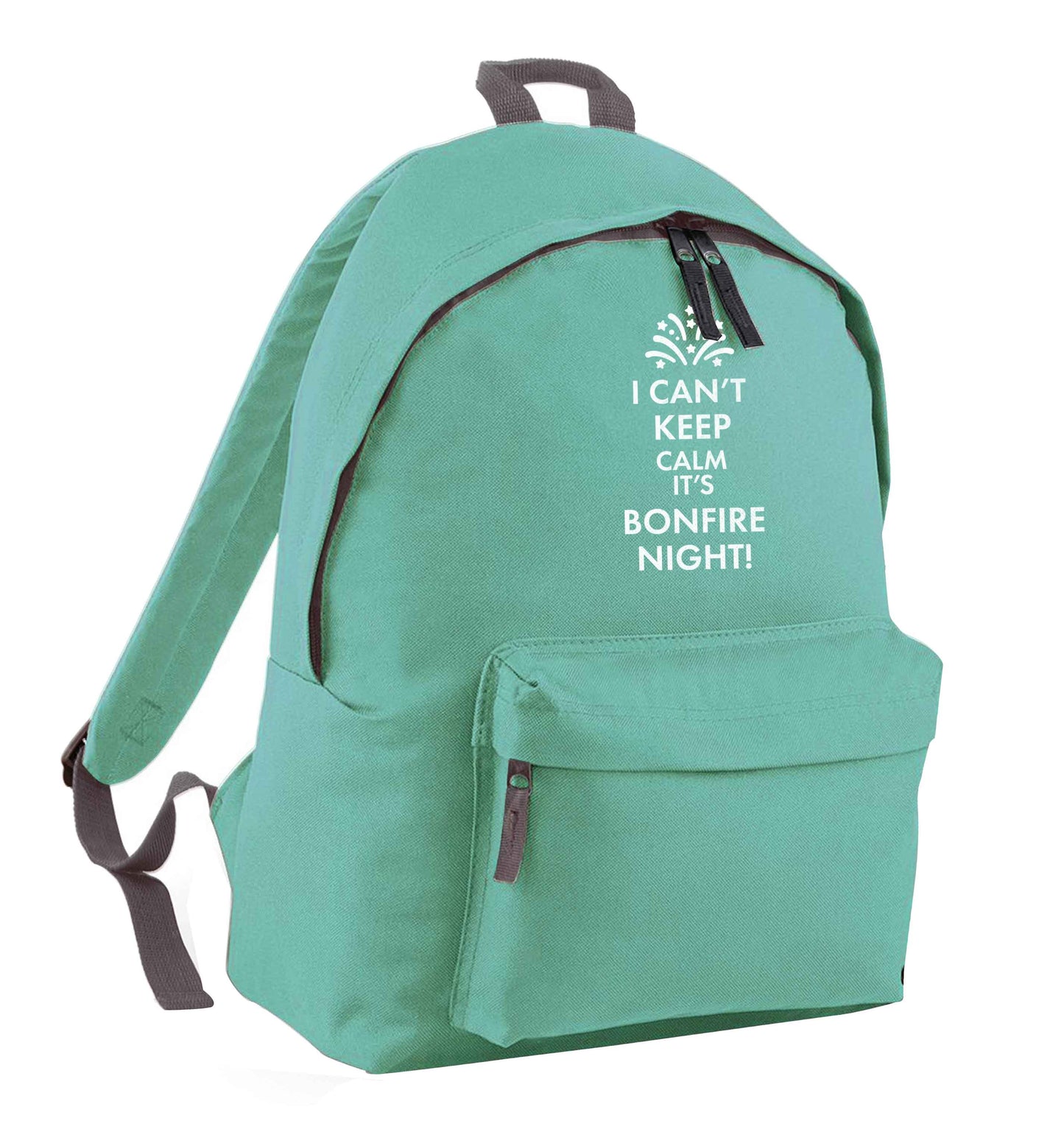 I can't keep calm its bonfire night mint adults backpack