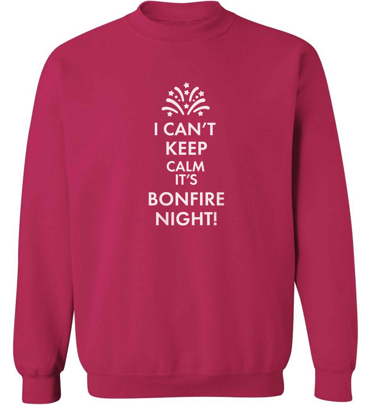 I can't keep calm its bonfire night adult's unisex pink sweater 2XL