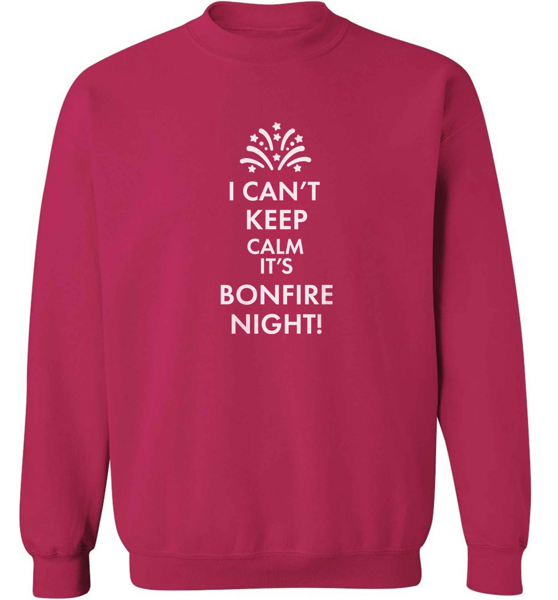 I can't keep calm its bonfire night adult's unisex pink sweater 2XL