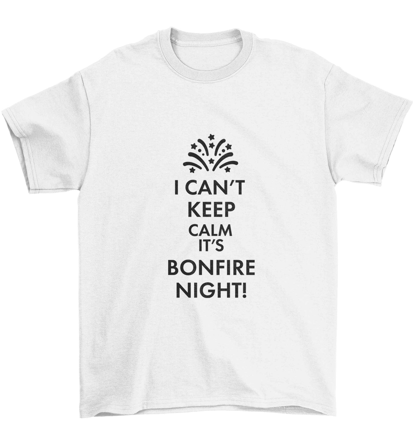 I can't keep calm its bonfire night Children's white Tshirt 12-13 Years
