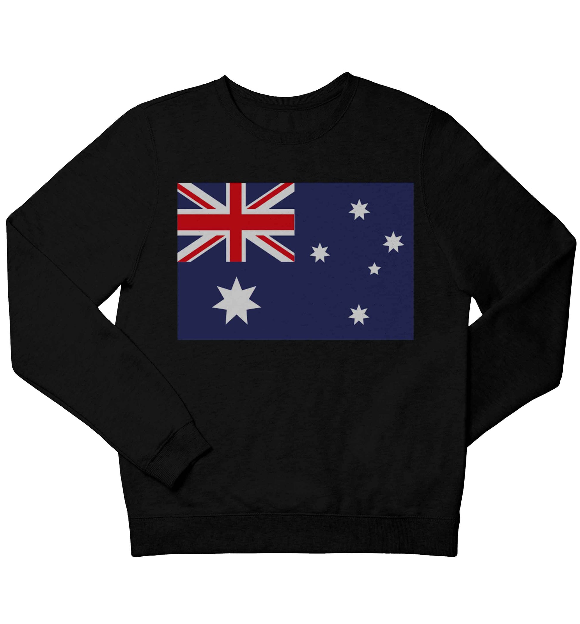 Australian Flag children's black sweater 12-13 Years
