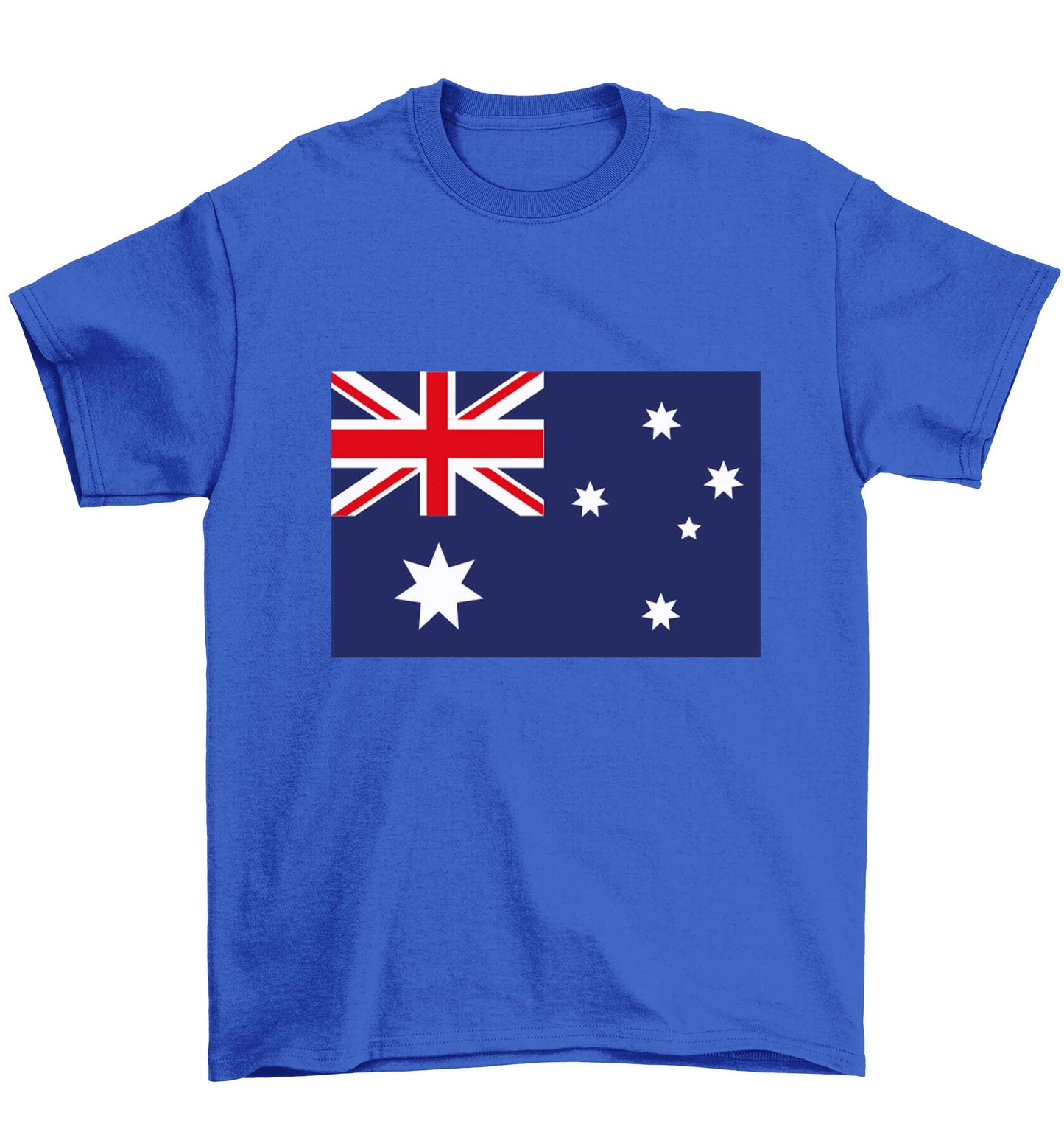 Australian Flag Children's blue Tshirt 12-13 Years