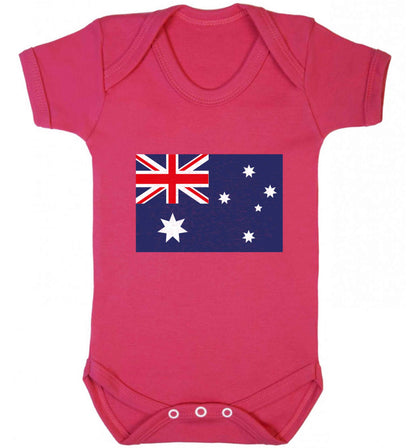 Australian Flag baby vest dark pink 18-24 months