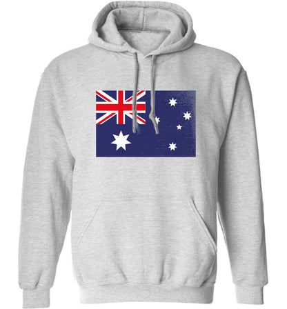 Australian Flag adults unisex grey hoodie 2XL