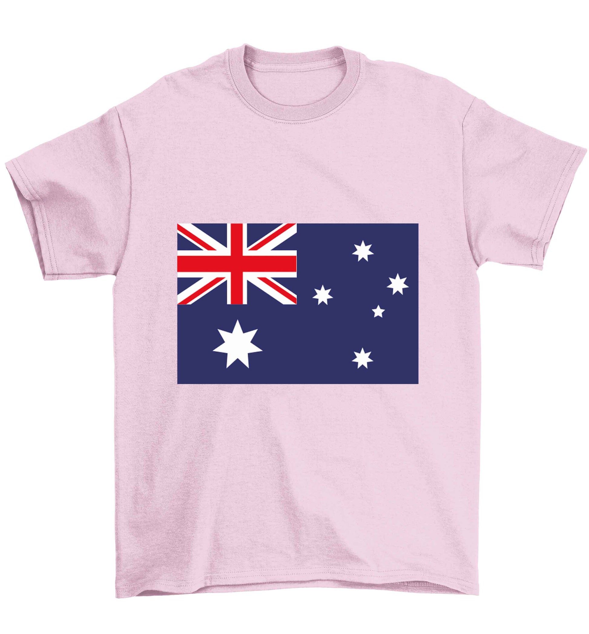 Australian Flag Children's light pink Tshirt 12-13 Years