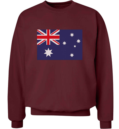 Australian Flag adult's unisex maroon sweater 2XL