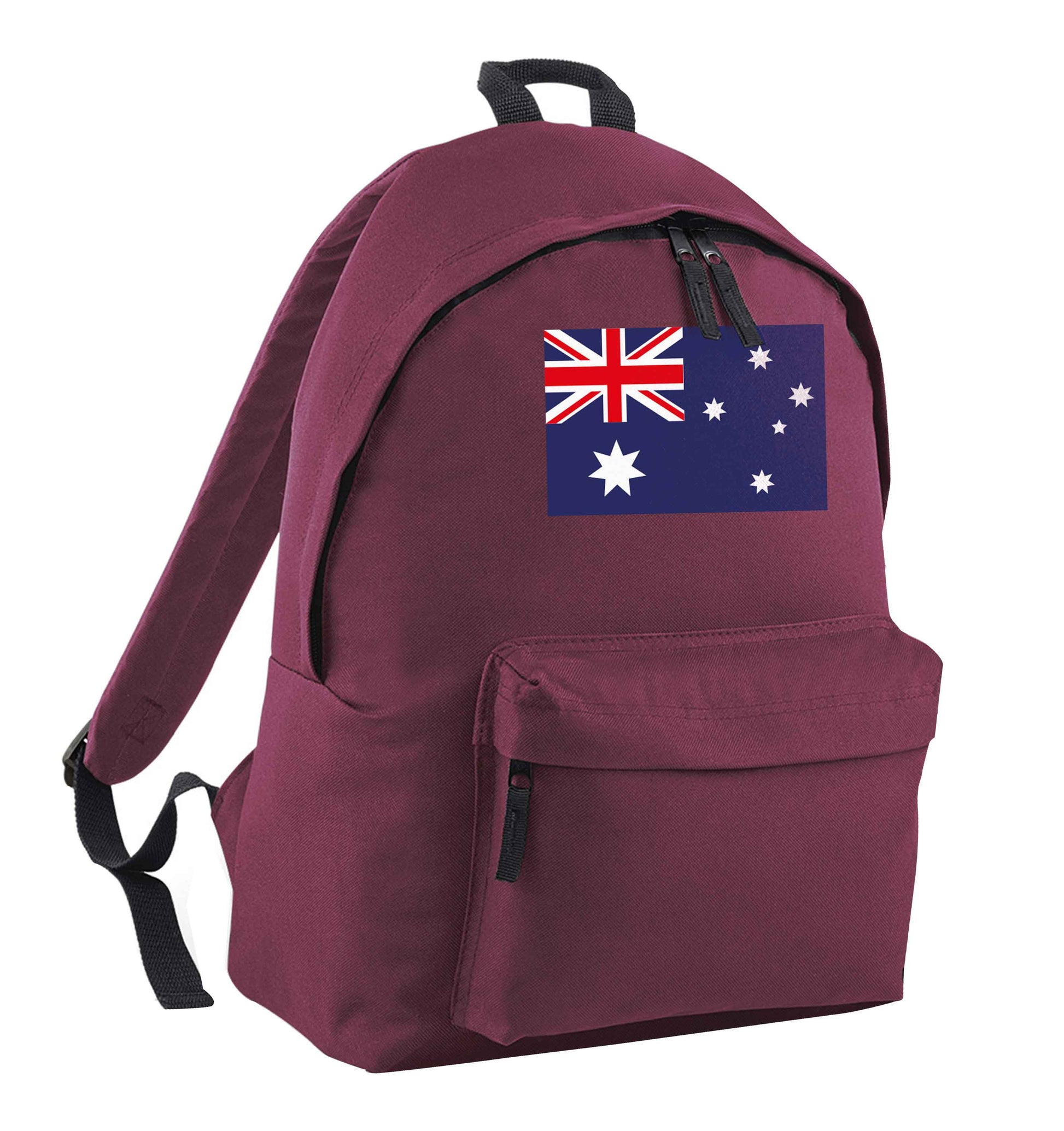 Australian Flag maroon adults backpack