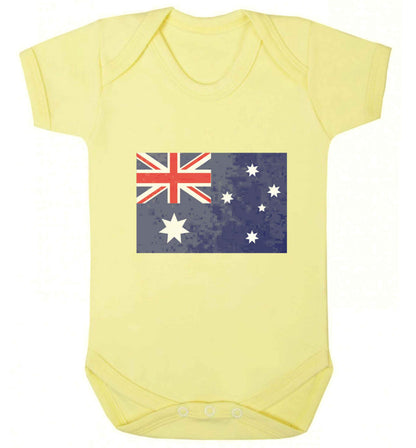 Australian Flag baby vest pale yellow 18-24 months