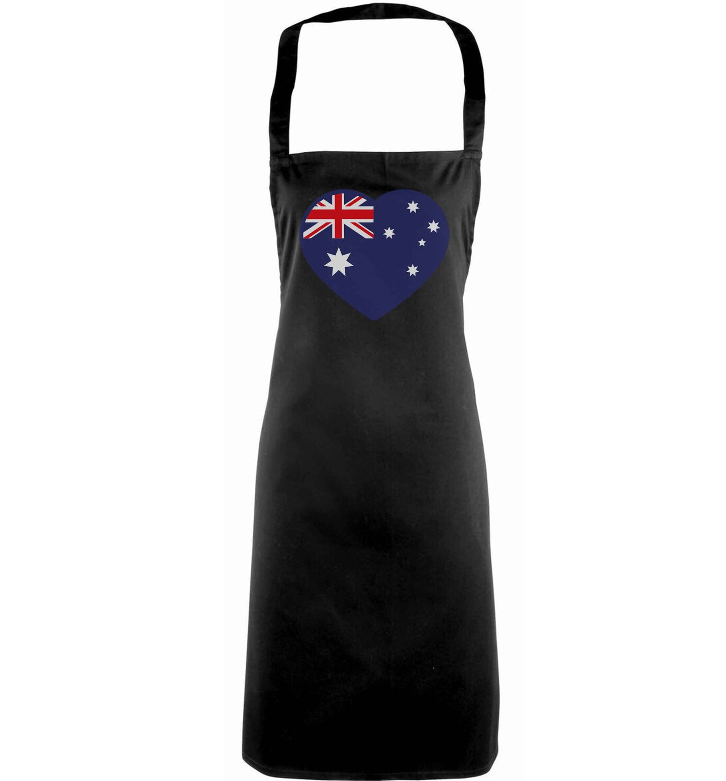 Australian Heart adults black apron