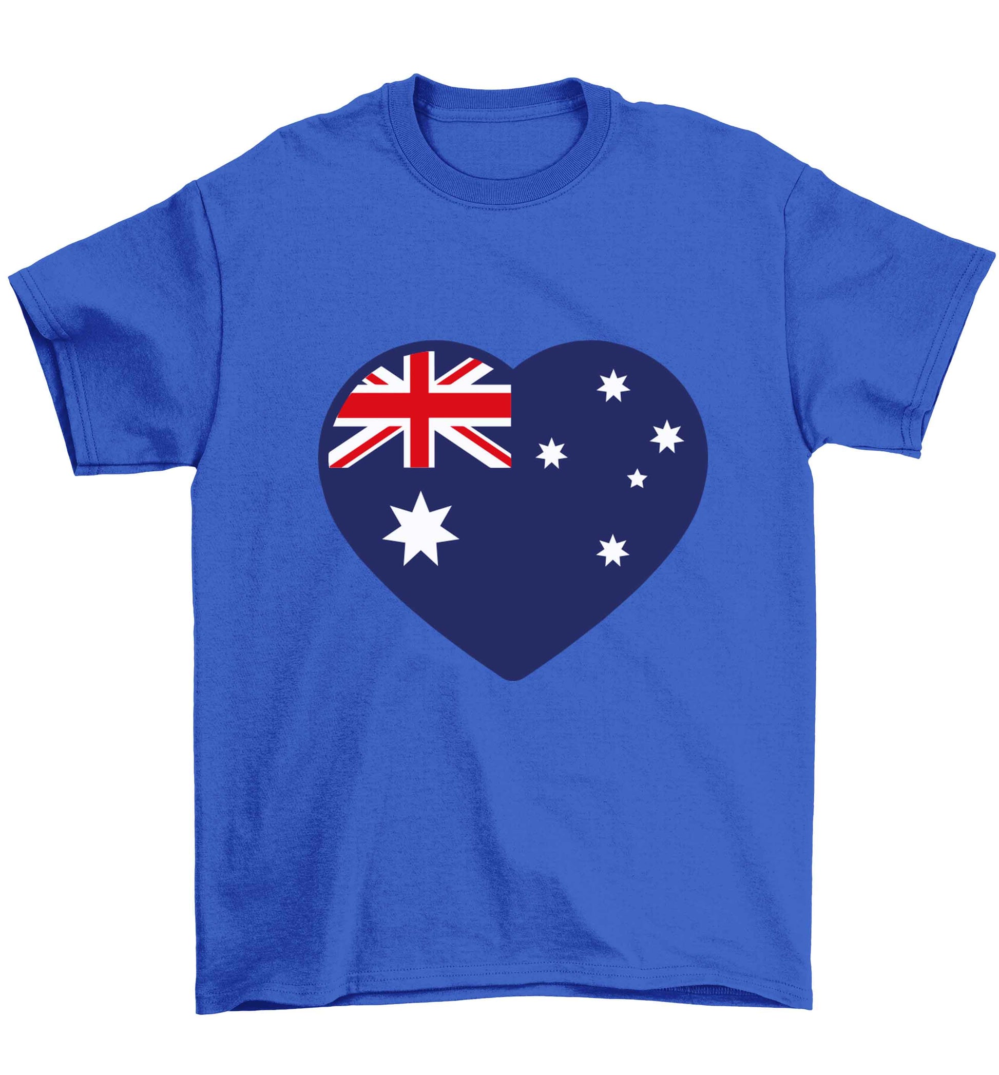 Australian Heart Children's blue Tshirt 12-13 Years
