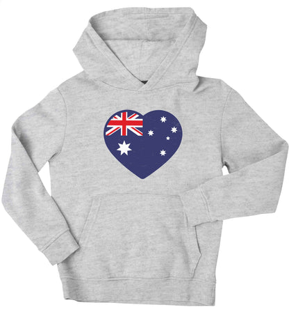 Australian Heart children's grey hoodie 12-13 Years