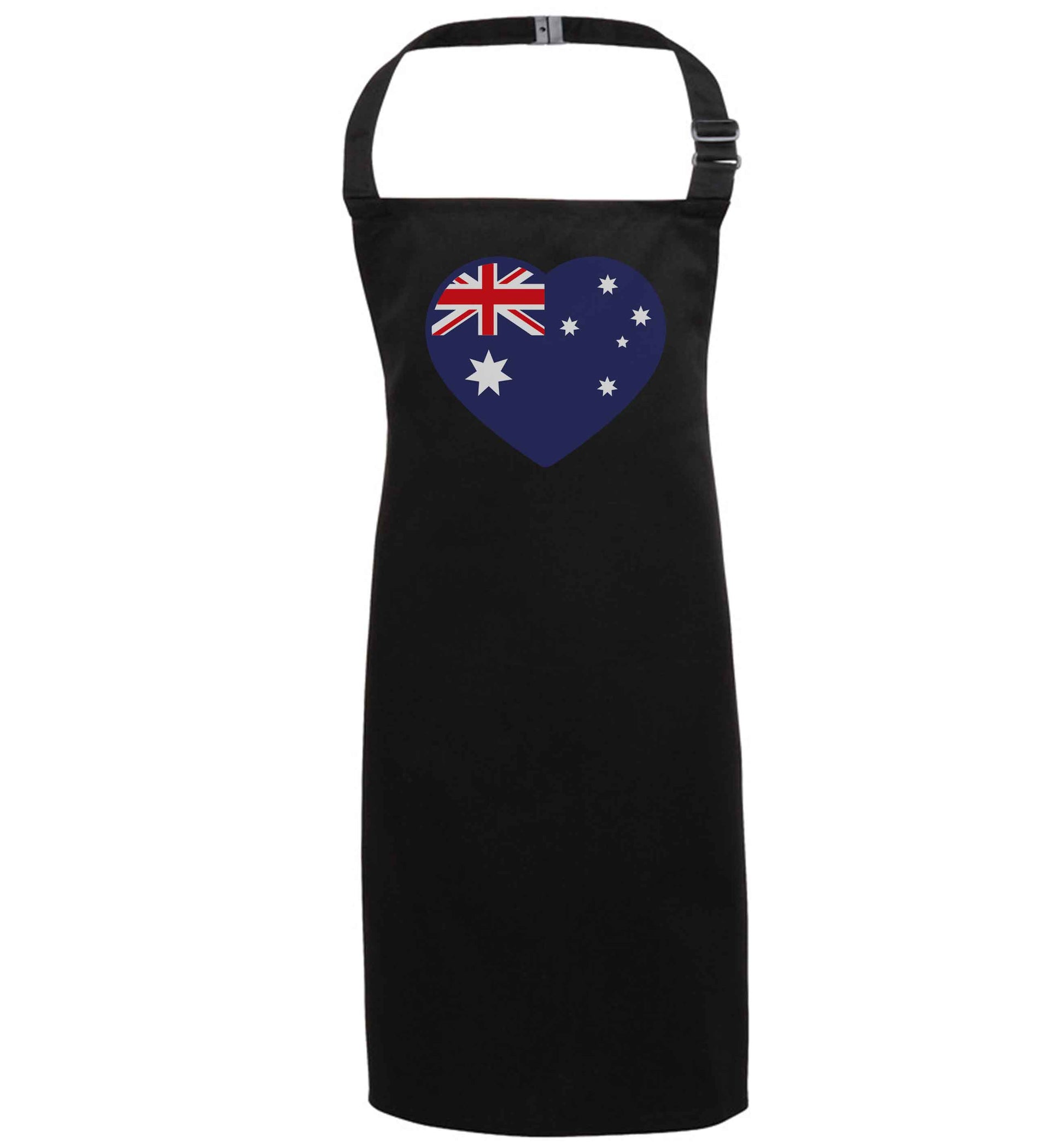 Australian Heart black apron 7-10 years