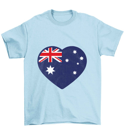 Australian Heart Children's light blue Tshirt 12-13 Years