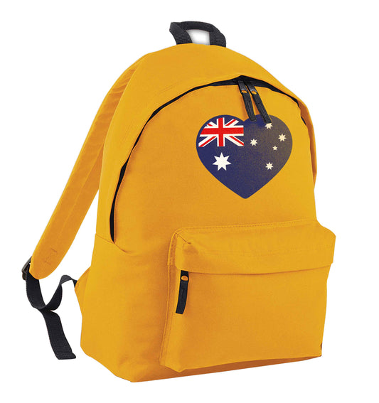 Australian Heart mustard adults backpack