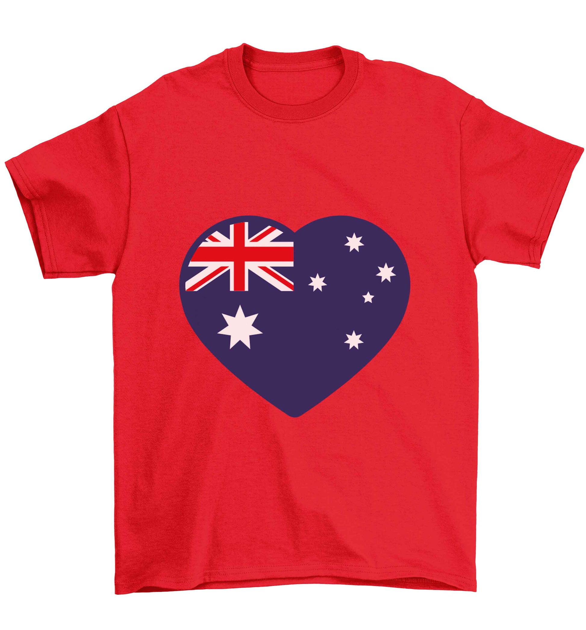 Australian Heart Children's red Tshirt 12-13 Years