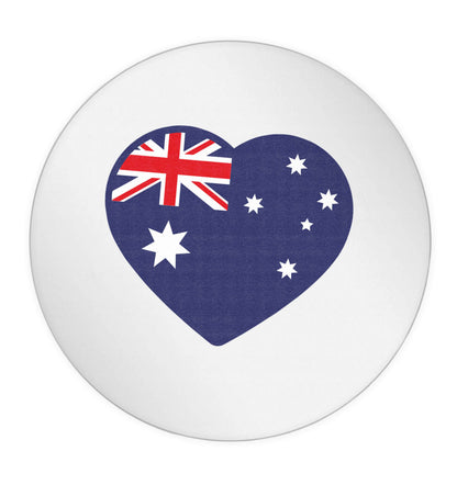 Australian Heart 24 @ 45mm matt circle stickers