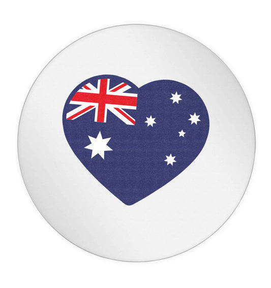 Australian Heart 24 @ 45mm matt circle stickers