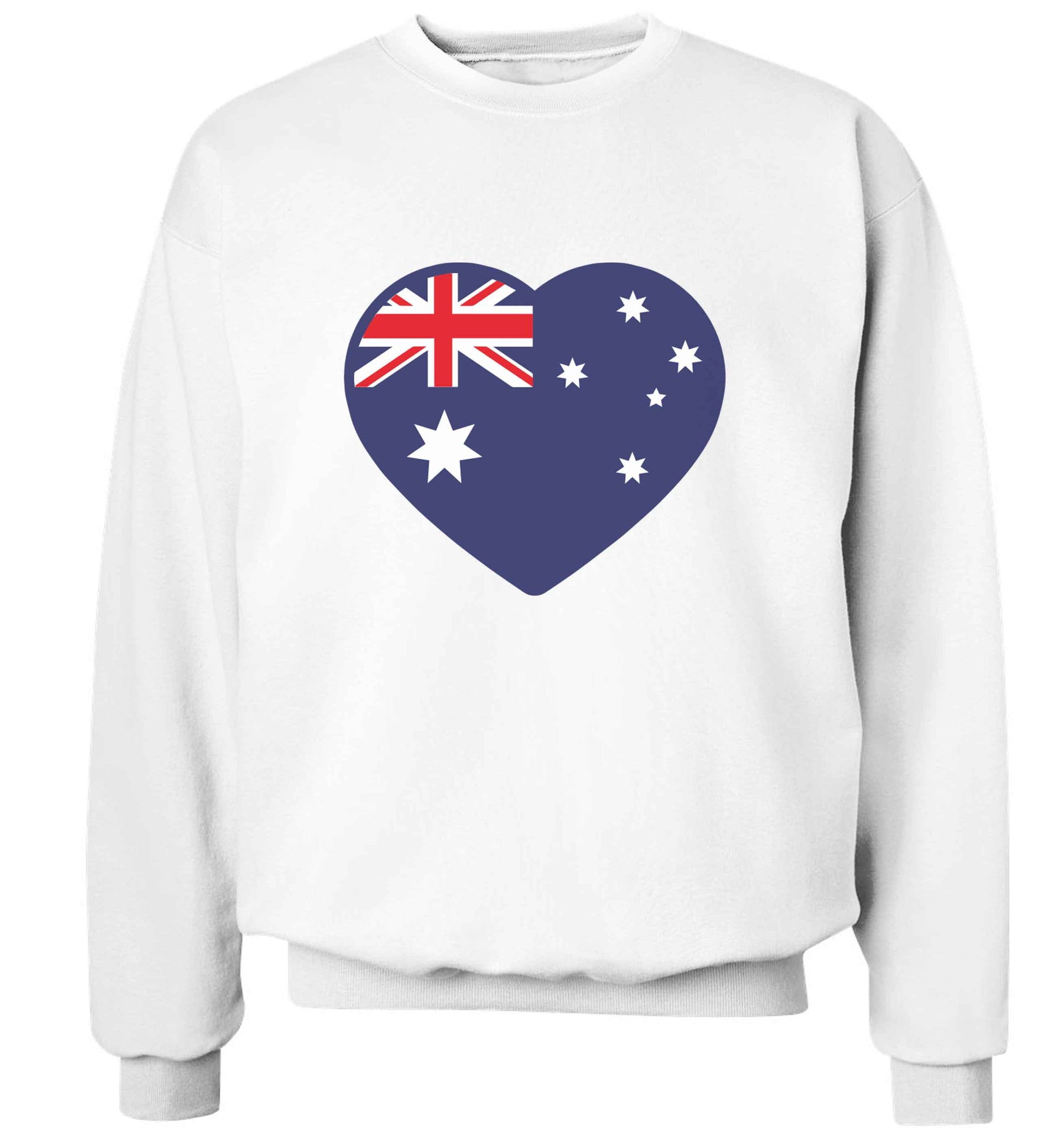 Australian Heart adult's unisex white sweater 2XL