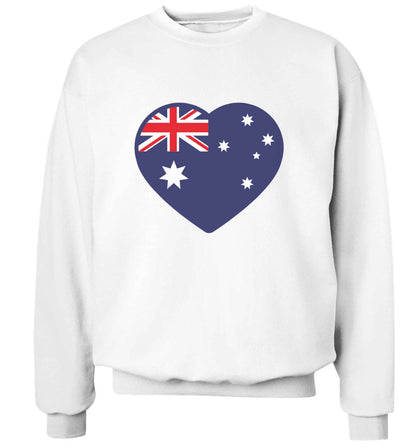 Australian Heart adult's unisex white sweater 2XL