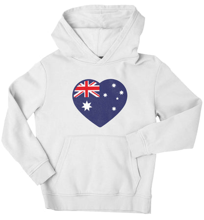 Australian Heart children's white hoodie 12-13 Years