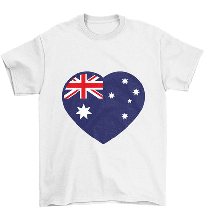 Australian Heart Children's white Tshirt 12-13 Years