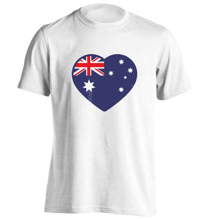 Australian Heart adults unisex white Tshirt 2XL