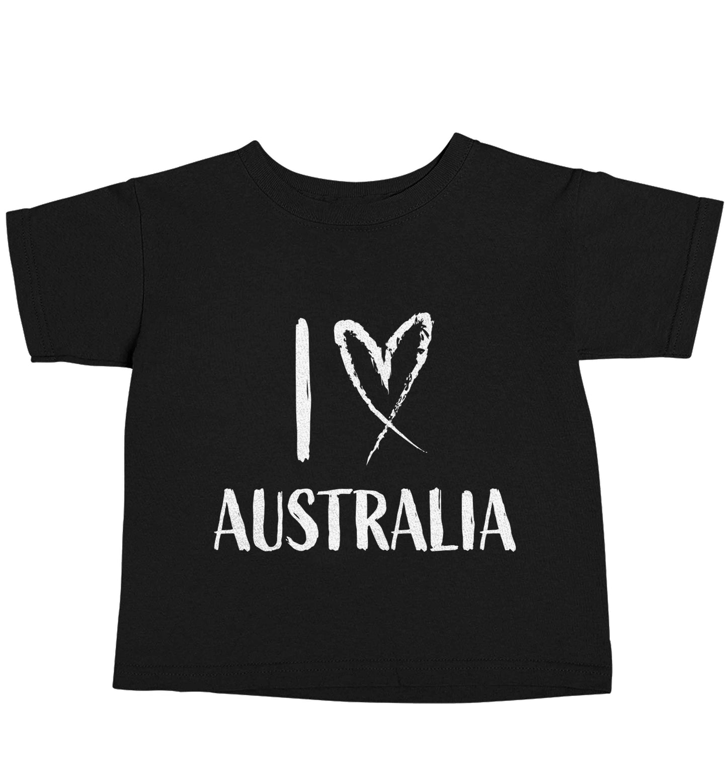 I Love Australia Black baby toddler Tshirt 2 years