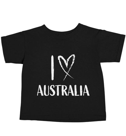 I Love Australia Black baby toddler Tshirt 2 years