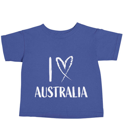 I Love Australia blue baby toddler Tshirt 2 Years