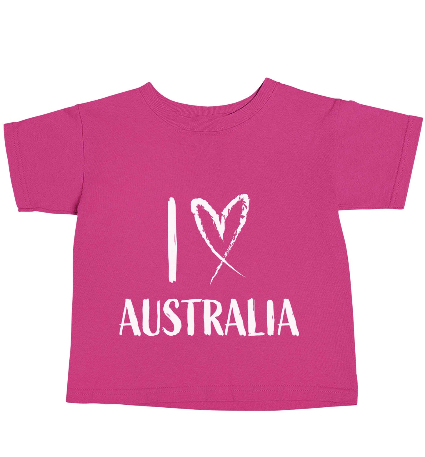 I Love Australia pink baby toddler Tshirt 2 Years
